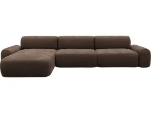 Beckett Muse Chocolate Chaise Sofa - 3 Seater by James Lane, a Sofas for sale on Style Sourcebook