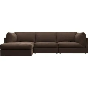 Finley Muse Chocolate Modular Sofa - 3 Seater and Ottoman by James Lane, a Sofas for sale on Style Sourcebook
