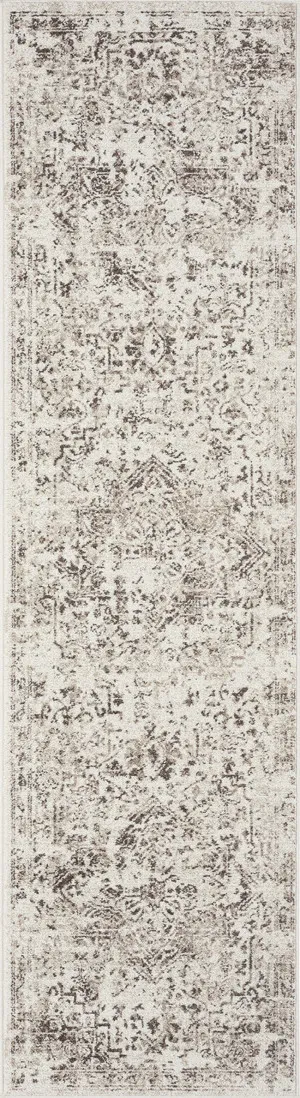 Liliana Cream And Brown Traditional Distressed Floral Runner Rug by Miss Amara, a Persian Rugs for sale on Style Sourcebook