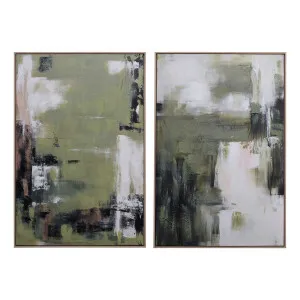 Contemplation Box Framed Canvas Set of 2 in 83 x 123cm by OZ Design, a Painted Canvases for sale on Style Sourcebook