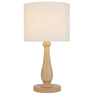 Telbix Hommer Classic Table Lamp with Fabric Drum Shade Natural by Telbix, a Lamps for sale on Style Sourcebook