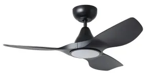Eglo Surf 40" DC Ceiling Fan with LED Light and Remote Black by Eglo, a Ceiling Fans for sale on Style Sourcebook