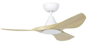 Eglo Surf 40" DC Ceiling Fan with LED Light and Remote - Light Oak by Eglo, a Ceiling Fans for sale on Style Sourcebook