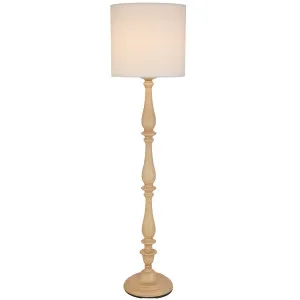 Telbix Hommer Classic Floor Lamp with Fabric Drum Shade Natural by Telbix, a Lamps for sale on Style Sourcebook
