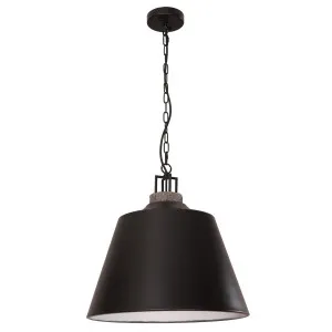 CLA Cloche Sculptural Metal Bell Shaped Pendant with Travertine Accent - Black with Grey Travertine by Compact Lamps Australia, a Lighting for sale on Style Sourcebook