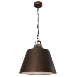 CLA Cloche Sculptural Metal Bell Shaped Pendant with Travertine Accent - Antique Brass with Grey Travertine by Compact Lamps Australia, a Lighting for sale on Style Sourcebook