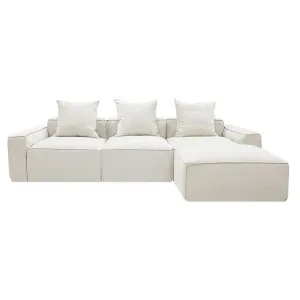 Riley Apt Muse Flax Sofa - 3 Seater and Ottoman by James Lane, a Sofas for sale on Style Sourcebook