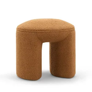Remi Round Ottoman Stool, Teddy Rust by L3 Home, a Ottomans for sale on Style Sourcebook