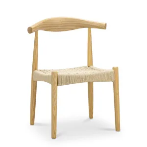 Elba Set of 2 Ashwood Woven Cord Dining Chair, Natural by L3 Home, a Dining Chairs for sale on Style Sourcebook
