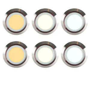 Havit Flame 6 Pack Smart CCT LED Outdoor Deck Light with Remote - Stainless Steel by Havit, a Lighting for sale on Style Sourcebook