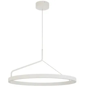 Telbix Truvon Medium Sculptural Ring LED Pendant for Contemporary Interiors - White by Telbix, a Lighting for sale on Style Sourcebook