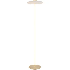 Telbix Amity Modern Luxe LED Floor Lamp with Sculptural Glass Shade Opal by Telbix, a Lamps for sale on Style Sourcebook