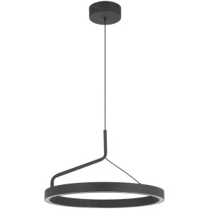 Telbix Truvon Sculptural Ring LED Pendant for Contemporary Interiors - Black by Telbix, a Lighting for sale on Style Sourcebook