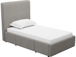 Aria Isla Soft Grey Left Drawer Storage Bed by James Lane, a Beds & Bed Frames for sale on Style Sourcebook