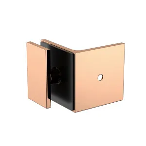 Boston Wall to Glass Bracket with 30mm Cover Plate Polished Rose Gold by Estelle, a Shower Hinges for sale on Style Sourcebook