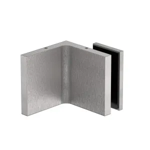 Stealth Wall to Glass Bracket with 30mm plate Satin Nickel by Estelle, a Shower Hinges for sale on Style Sourcebook