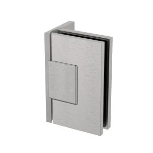 Statesman Wall to Glass Hinge with L type Mounting Plate Satin Nickel by Estelle, a Shower Hinges for sale on Style Sourcebook