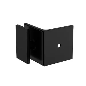 Boston Wall to Glass Bracket with 30mm Cover Plate Matte Black by Estelle, a Shower Hinges for sale on Style Sourcebook