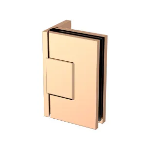 Statesman Wall to Glass Hinge with L type Mounting Plate Polished Rose Gold by Estelle, a Shower Hinges for sale on Style Sourcebook