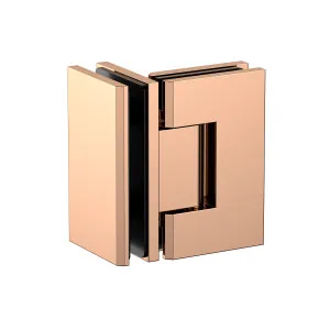 Stealth Glass to Glass 90 Degree Hinge Polished Rose Gold by Estelle, a Shower Hinges for sale on Style Sourcebook