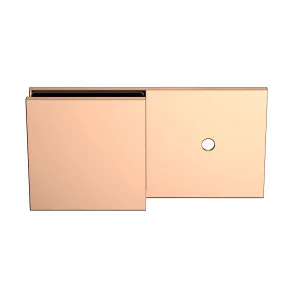 Boston Wall to Glass 180 degree Inline Bracket Polished Rose Gold by Estelle, a Shower Hinges for sale on Style Sourcebook