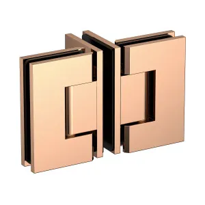 Boston Door to Panel 90 Degree Hinge Polished Rose Gold by Estelle, a Shower Hinges for sale on Style Sourcebook