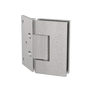 Boston Wall to 6-8mm Glass Hinge with 135 Degree Type Mounting Plate - Satin Nickel by Estelle, a Shower Hinges for sale on Style Sourcebook