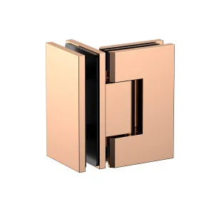 Boston Heavy Duty Glass to Glass 90 Degree Hinge Polished Rose Gold by Estelle, a Shower Hinges for sale on Style Sourcebook