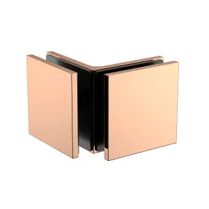 Boston Glass to Glass 90 Degree Bracket Polished Rose Gold by Estelle, a Shower Hinges for sale on Style Sourcebook