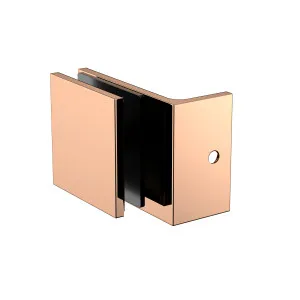 Boston Bracket with Extended Short Leg Polished Rose Gold by Estelle, a Shower Hinges for sale on Style Sourcebook