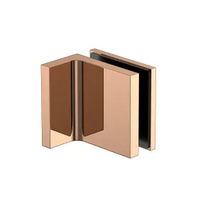 Stealth Bracket with Short Leg Polished Rose Gold by Estelle, a Shower Hinges for sale on Style Sourcebook