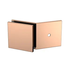 Boston 135 Degree Wall to Glass Bracket Polished Rose Gold by Estelle, a Shower Hinges for sale on Style Sourcebook