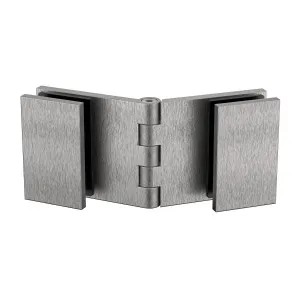 Adjustable Angle Glass to Glass Bracket with 30mm Cover Plate - Satin Nickel by Estelle, a Shower Hinges for sale on Style Sourcebook