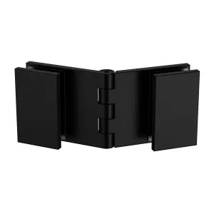 Adjustable Angle Glass to Glass Bracket with 30mm Cover Plate - Matte Black by Estelle, a Shower Hinges for sale on Style Sourcebook