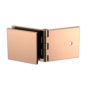Adjustable Angle Wall to Glass Bracket with 50mm Cover Plate - Polished Rose Gold by Estelle, a Shower Hinges for sale on Style Sourcebook