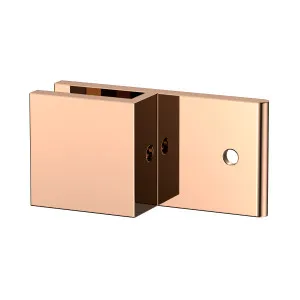 Boston Wall to 6mm Glass 180 Degree Clamp with Leg Polished Rose Gold by Estelle, a Shower Hinges for sale on Style Sourcebook