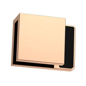 Boston Left Hand Glass to Glass 180 Degree Doorstop Polished Rose Gold by Estelle, a Shower Hinges for sale on Style Sourcebook