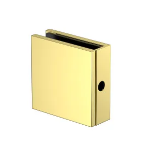 Boston Wall to Glass Bracket with Concealed Fixing Polished Gold by Estelle, a Shower Hinges for sale on Style Sourcebook
