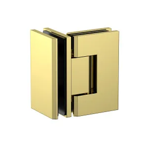 Stealth Glass to Glass 90 Degree Hinge Polished Gold by Estelle, a Shower Hinges for sale on Style Sourcebook