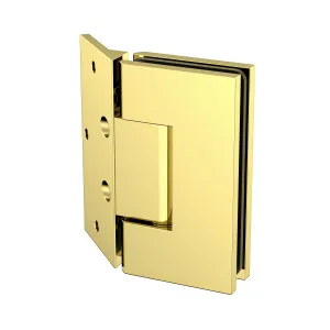 Boston Heavy Duty large Wall to Glass Hinges with 135 Degree Type Mounting Plate-Polished Gold by Estelle, a Shower Hinges for sale on Style Sourcebook