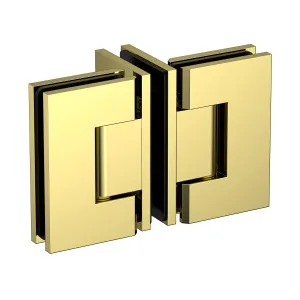 Boston Door to Panel 90 Degree Hinge Polished Gold by Estelle, a Shower Hinges for sale on Style Sourcebook