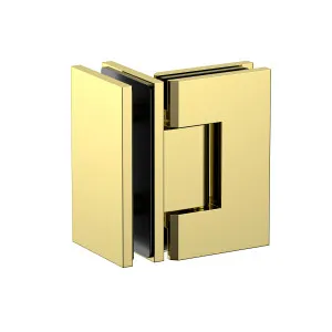 Boston Glass to Glass 90 Degree Hinge Polished Gold by Estelle, a Shower Hinges for sale on Style Sourcebook