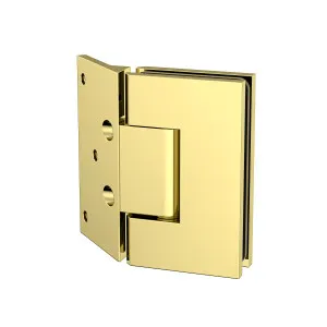 Boston Wall to Glass Hinges with 135 Degree Type Mounting Plate - Polished Gold by Estelle, a Shower Hinges for sale on Style Sourcebook
