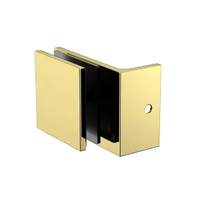 Boston Bracket with Extended Short Leg Polished Gold by Estelle, a Shower Hinges for sale on Style Sourcebook