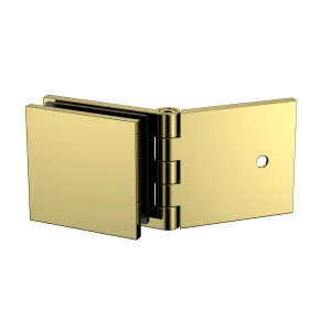 Adjustable Angle Wall to Glass Bracket with 50mm Cover Plate - Polished Gold by Estelle, a Shower Hinges for sale on Style Sourcebook