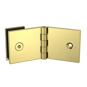 Adjustable Angle Wall to Glass Brackets with 30mm Cover plate - Polished Gold by Estelle, a Shower Hinges for sale on Style Sourcebook