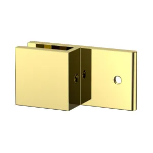 Boston Wall to Glass 180 Degree Clamp with Leg Polished Gold by Estelle, a Shower Hinges for sale on Style Sourcebook
