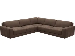 Monica Muse Chocolate Corner Sofa - 5 Seater by James Lane, a Sofas for sale on Style Sourcebook