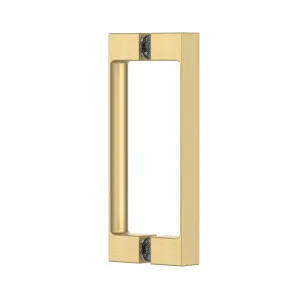Square Double Pull Shower Handle Soft Gold Brushed by Estelle, a null for sale on Style Sourcebook