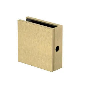 Boston Wall to Glass Bracket with Concealed Fixing Soft Gold Brushed by Estelle, a Shower Hinges for sale on Style Sourcebook